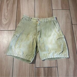 Vintage Quiksilver Corduroy Shorts 32 Green Faded Cotton Baggy Skater Surf 90s